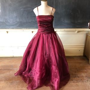 Maroon Ball Gown